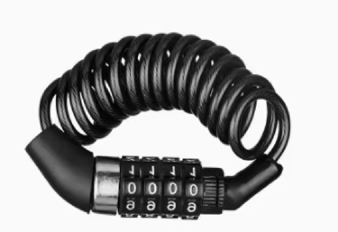 Chain Lock Combination - バイク・自転車用盗難防止チェーン、4桁のパスワード式、ヘルメットロック、安全で持ち運び可能なケーブルロック、耐久性のあるワイヤー製、JJ3871