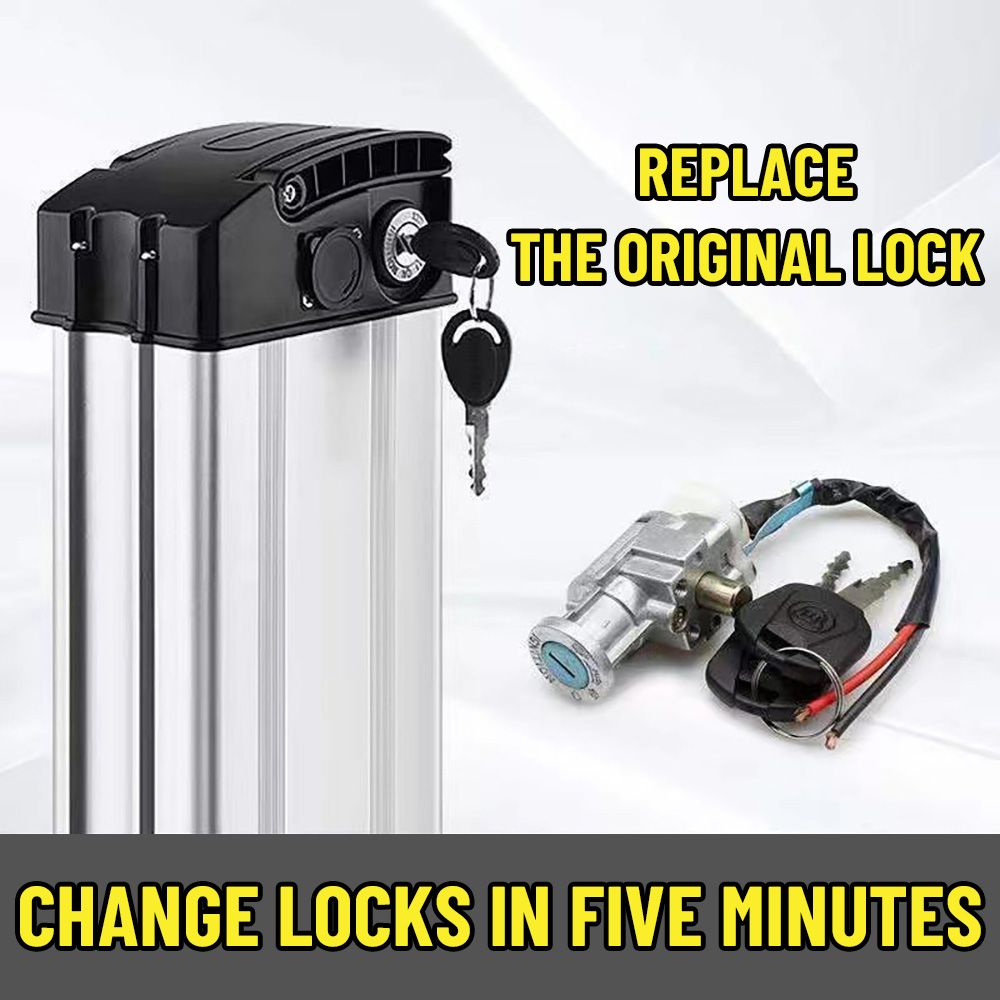 Commuter Bike Lock - 2つのキー,電動自転車充電器,スイッチ,ユニバーサルスクーター,オートバイアクセサリー,高性能の電動自転車バッテリーロック