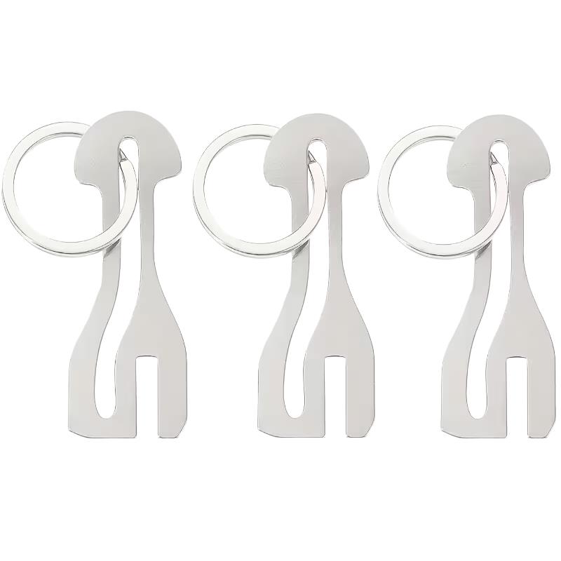 Chain Lock Combination - 再利用可能なショッピングカートトークン2個 – ステンレススチール製ロックチェーン、カート用取り外し可能なキーリング