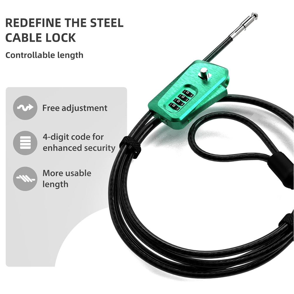 バイク、自転車、スクーター、トレイルカメラ用のパイソンケーブ - Cable Lock Flexible のレビューと価格