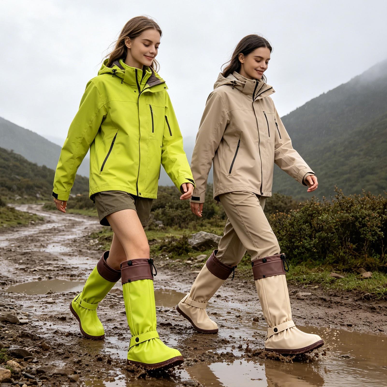 レインシューズカバー、ジッパー付き、再利用可能、滑り止め付き - Cycling Commute In Rain のレビューと価格