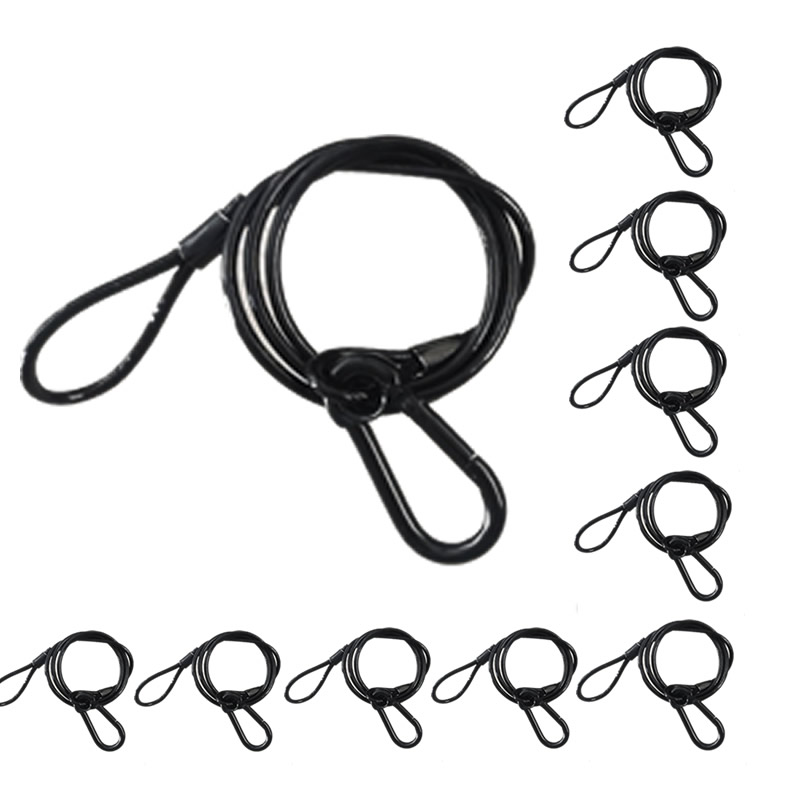 10 ピース/ロット黒 3 ミリメートル * 70 センチメ - Cable Lock Flexible のレビューと価格