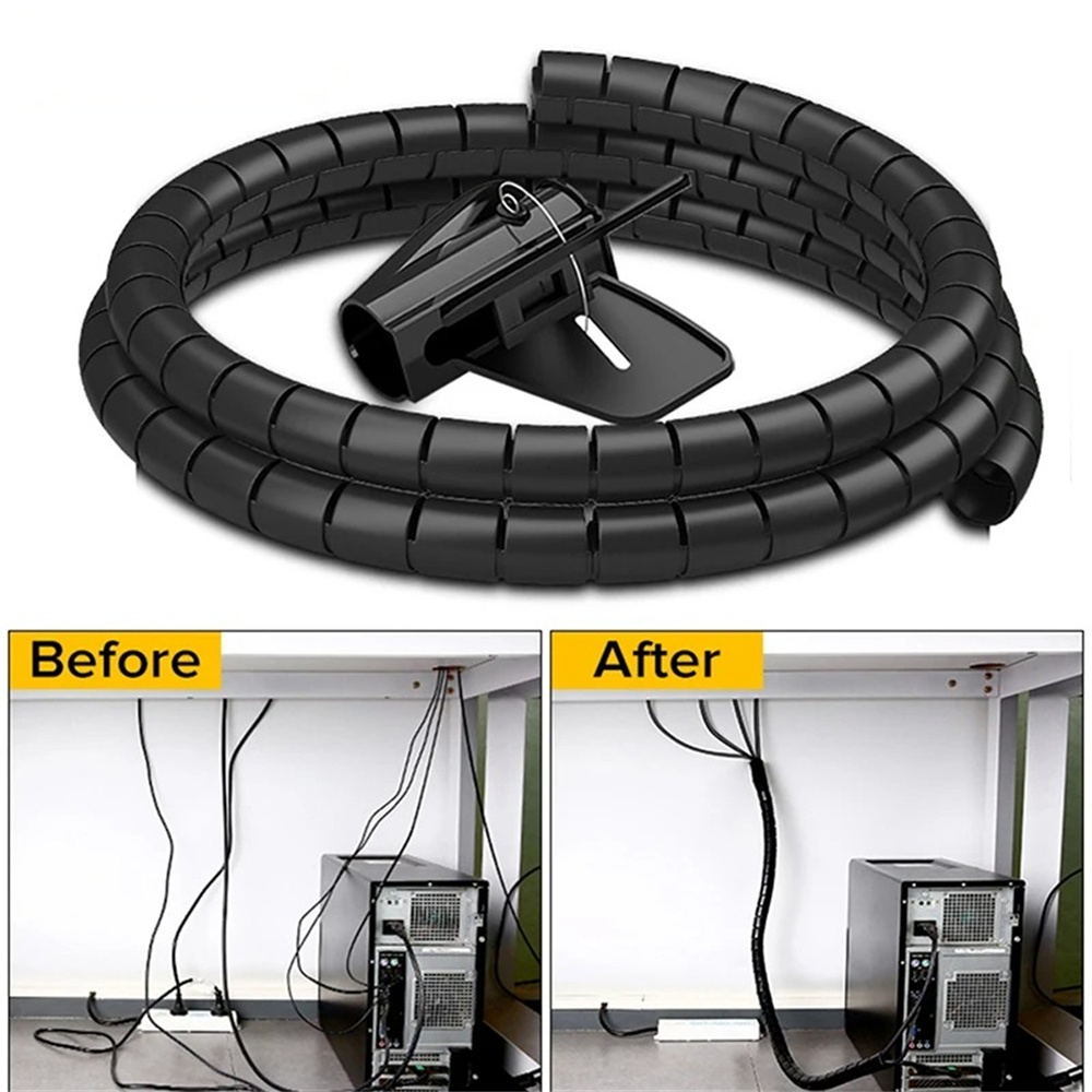 2Mフレキシブルスパイラルケーブルオーガナイザークリップ、収 - Cable Lock Flexible のレビューと価格